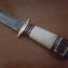 Dingo damascus steel hunting knive with bone handle