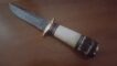 Dingo damascus steel hunting knive with bone handle